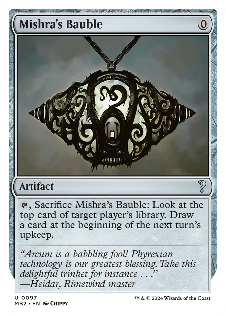 Mishra's Bauble (White Border) [Mystery Booster 2] | Gamer Loot