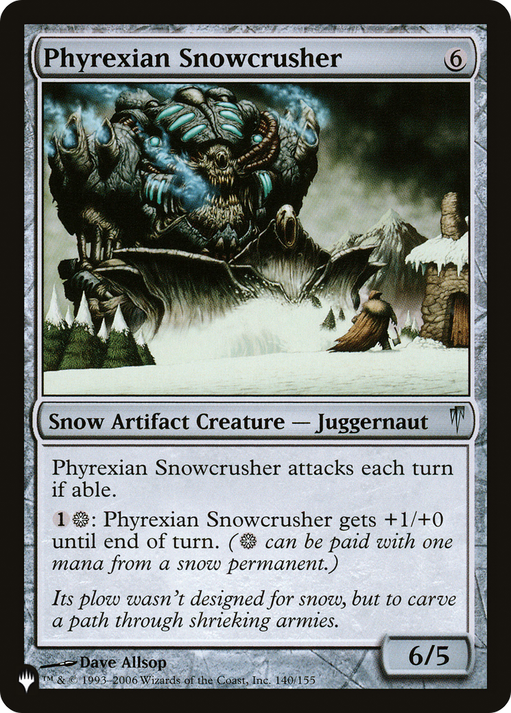 Phyrexian Snowcrusher [The List] | Gamer Loot