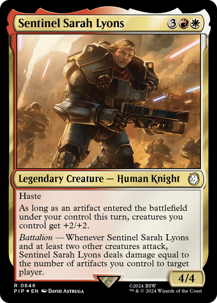 Sentinel Sarah Lyons (Surge Foil) [Fallout] | Gamer Loot