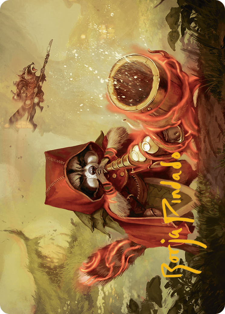 Raccoon Rallier Art Card (Gold-Stamped Signature) [Bloomburrow Art Series] | Gamer Loot