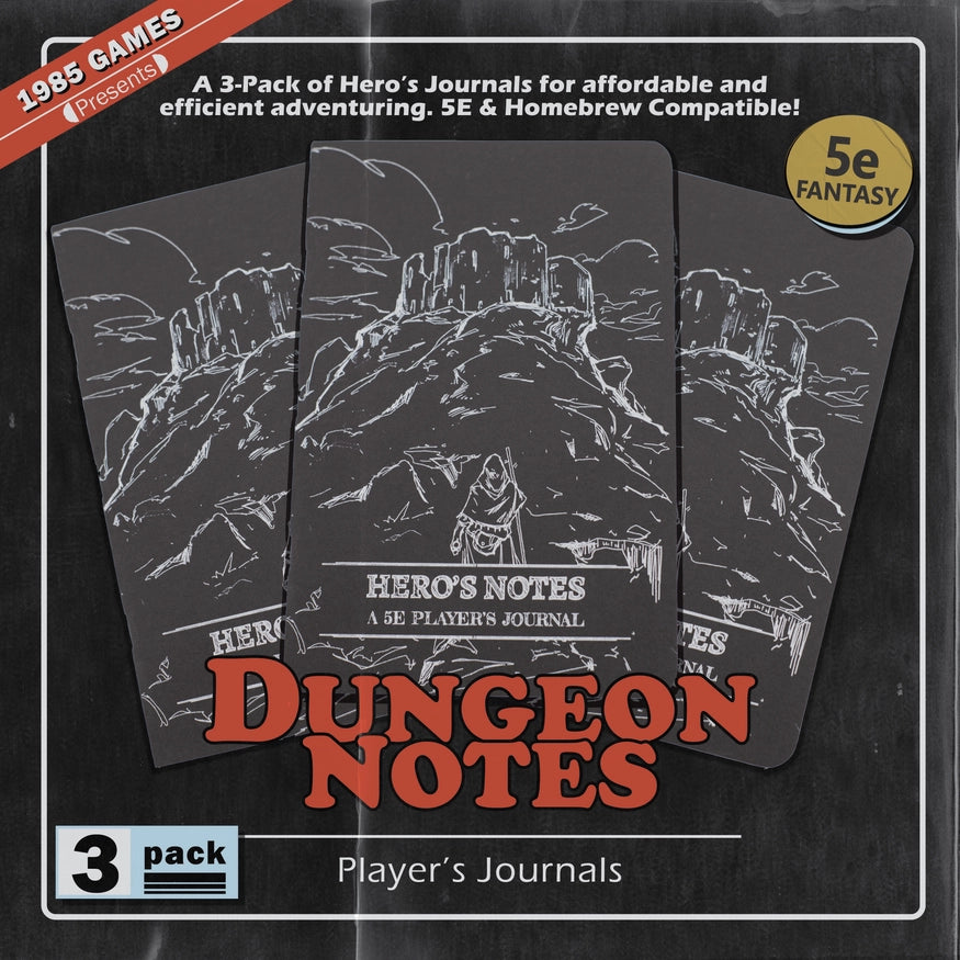 1985 Games Dungeon Notes Journal - 3 Pack | Gamer Loot