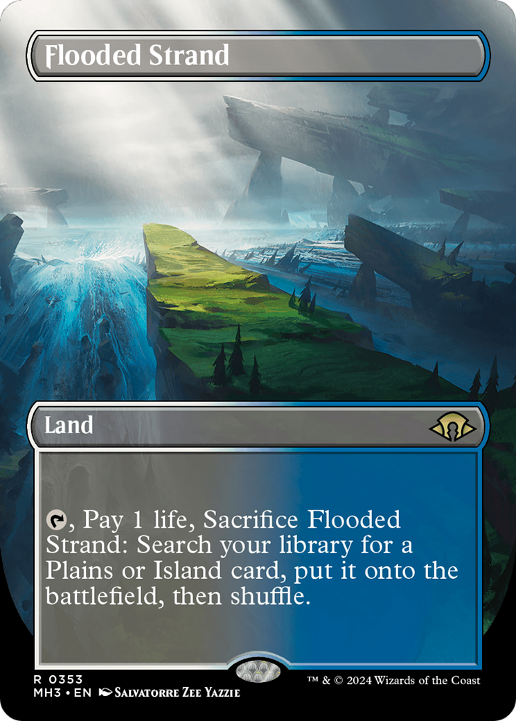 Flooded Strand (Borderless) [Modern Horizons 3] | Gamer Loot