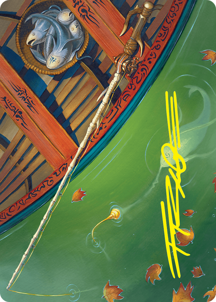 Fishing Pole Art Card (18/54) (Gold-Stamped Signature) [Foundations Art Series] | Gamer Loot