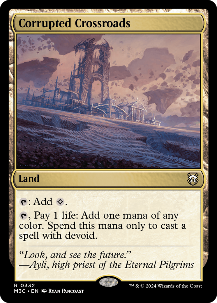 Corrupted Crossroads (Ripple Foil) [Modern Horizons 3 Commander] | Gamer Loot