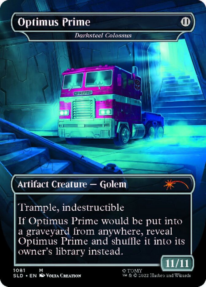 Darksteel Colossus - Optimus Prime (Borderless) [Secret Lair Drop Series] | Gamer Loot