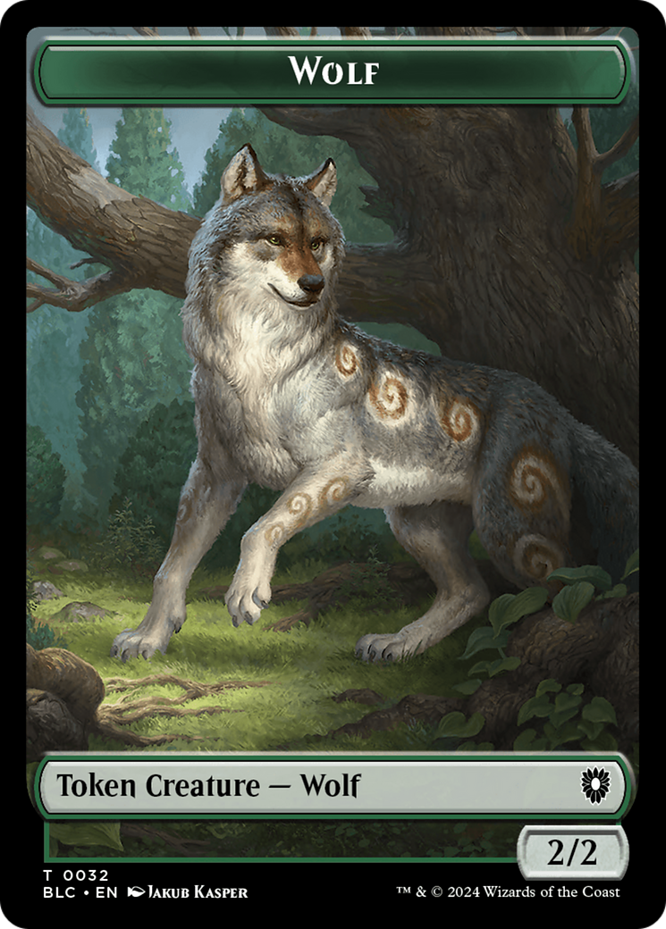 Goat // Wolf (032) Double-Sided Token [Bloomburrow Commander Tokens] | Gamer Loot