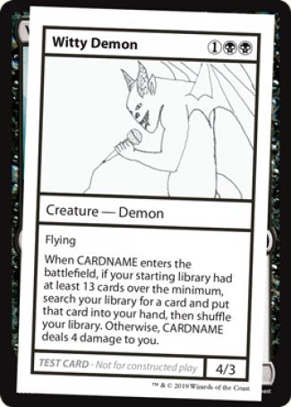 Witty Demon (2021 Edition) [Mystery Booster Playtest Cards] | Gamer Loot