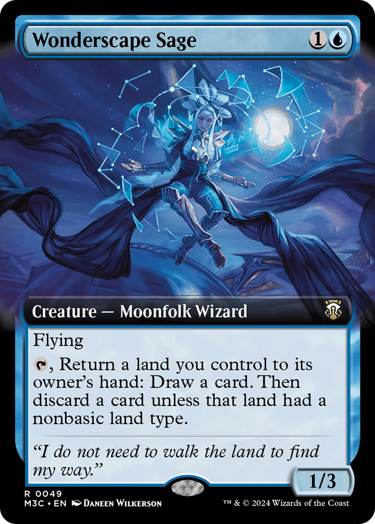 Wonderscape Sage (Extended Art) [Modern Horizons 3 Commander] | Gamer Loot