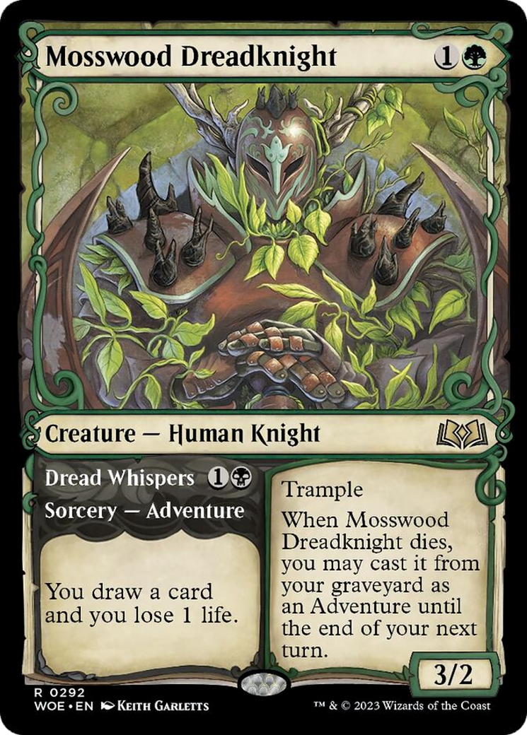 Mosswood Dreadknight // Dread Whispers (Showcase) [Wilds of Eldraine] | Gamer Loot