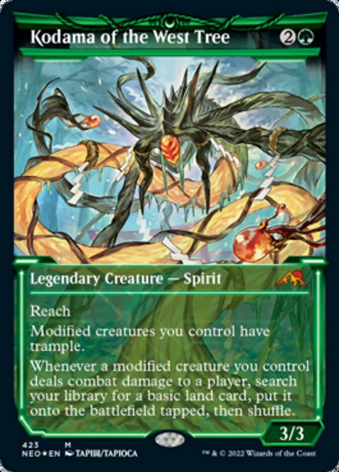 Kodama of the West Tree (Showcase) (Foil Etched) [Kamigawa: Neon Dynasty] | Gamer Loot