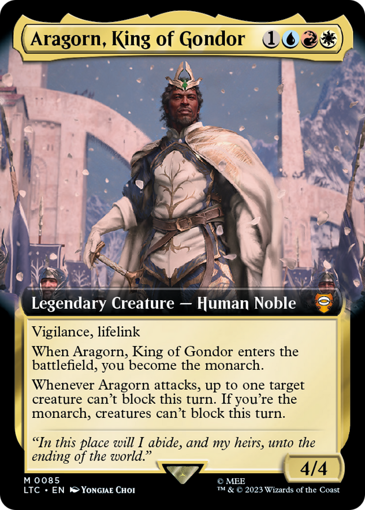 Aragorn, King of Gondor (Extended Art) [The Lord of the Rings: Tales of Middle-Earth Commander] | Gamer Loot