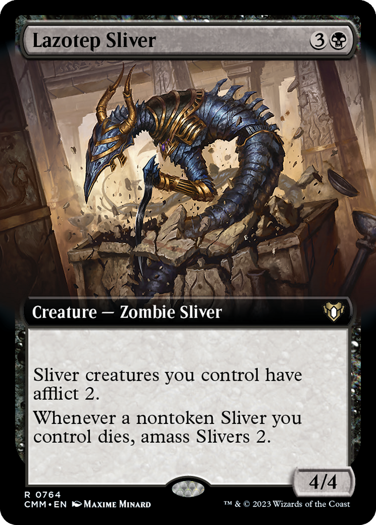 Lazotep Sliver (Extended Art) [Commander Masters] | Gamer Loot