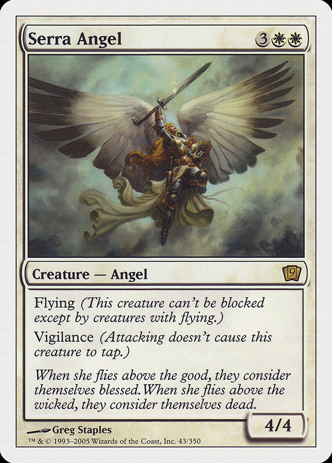 Serra Angel (9th Edition) [Oversize Cards] | Gamer Loot