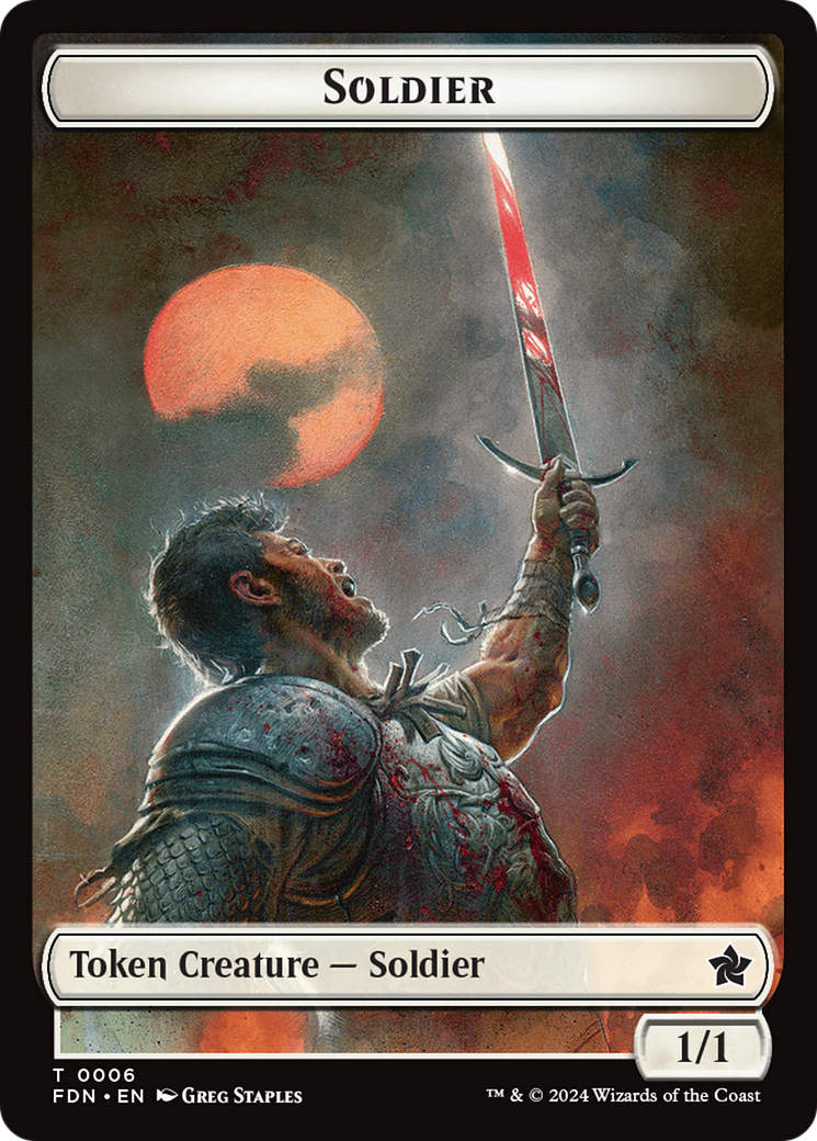 Rabbit // Soldier Double-Sided Token [Foundations Tokens] | Gamer Loot