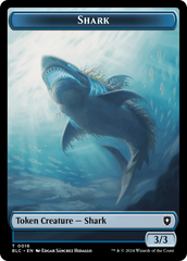 Elemental // Shark Double-Sided Token [Bloomburrow Commander Tokens] | Gamer Loot