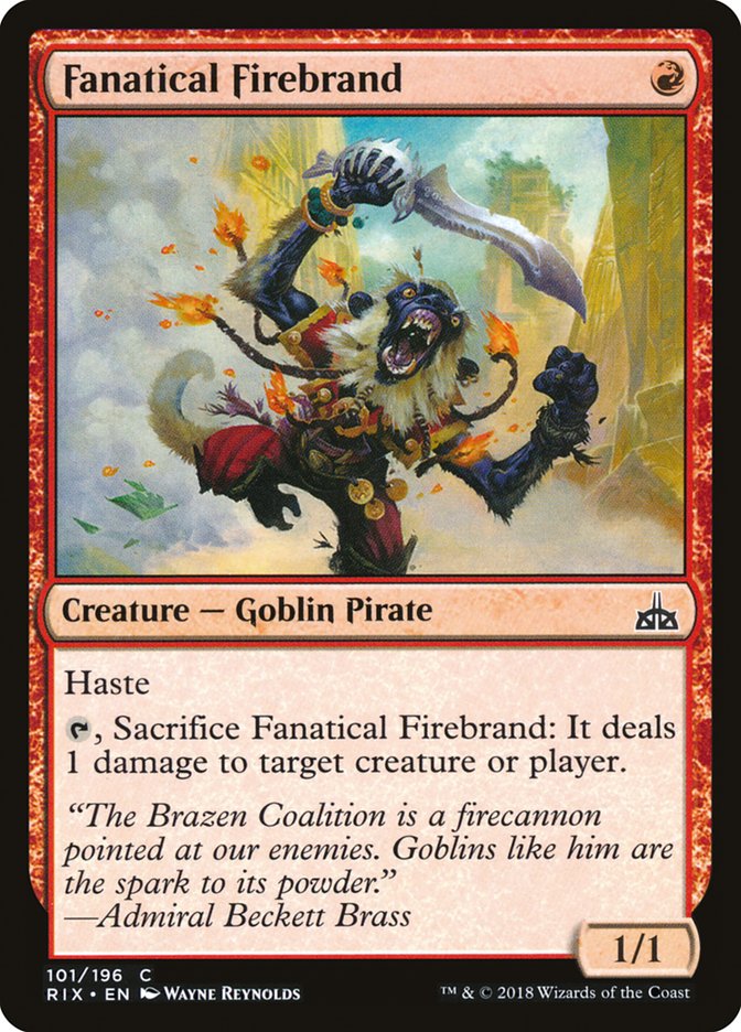 Fanatical Firebrand [Rivals of Ixalan] | Gamer Loot