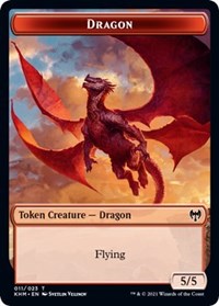 Dragon // Thopter Double-sided Token [Kaldheim Commander Tokens] | Gamer Loot