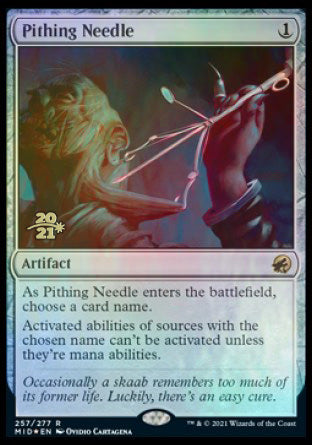 Pithing Needle [Innistrad: Midnight Hunt Prerelease Promos] | Gamer Loot