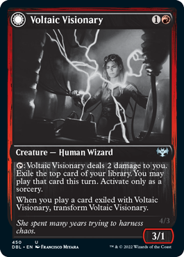 Voltaic Visionary // Volt-Charged Berserker [Innistrad: Double Feature] | Gamer Loot