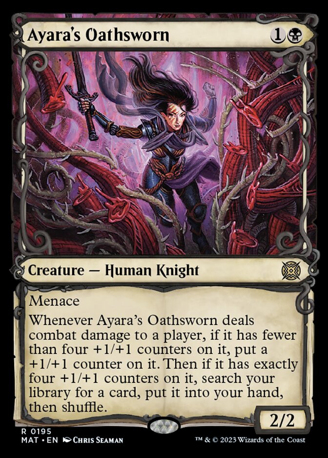 Ayara's Oathsworn (Showcase Halo Foil) [March of the Machine: The Aftermath] | Gamer Loot