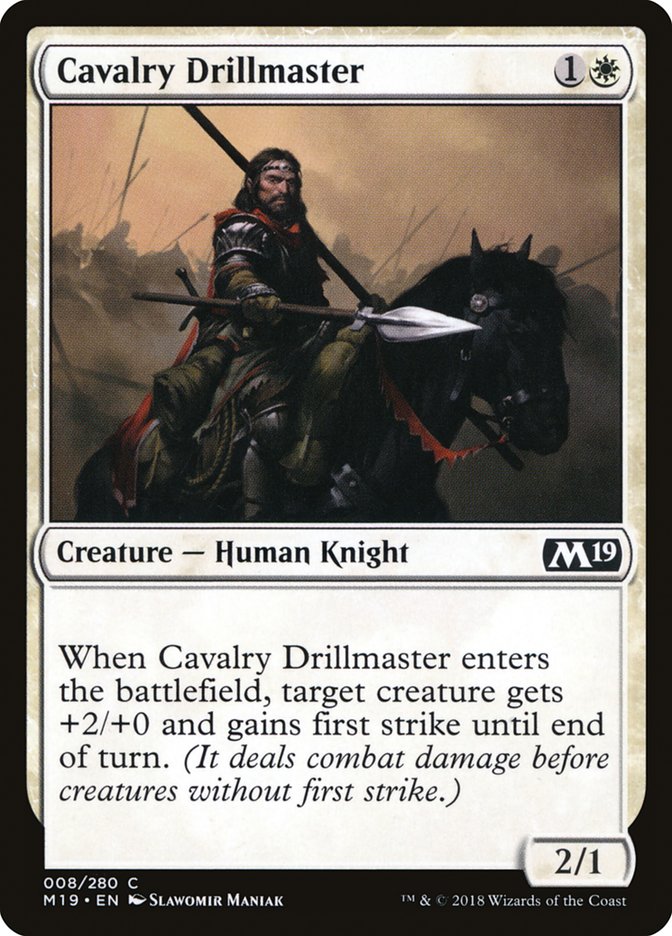 Cavalry Drillmaster [Core Set 2019] | Gamer Loot