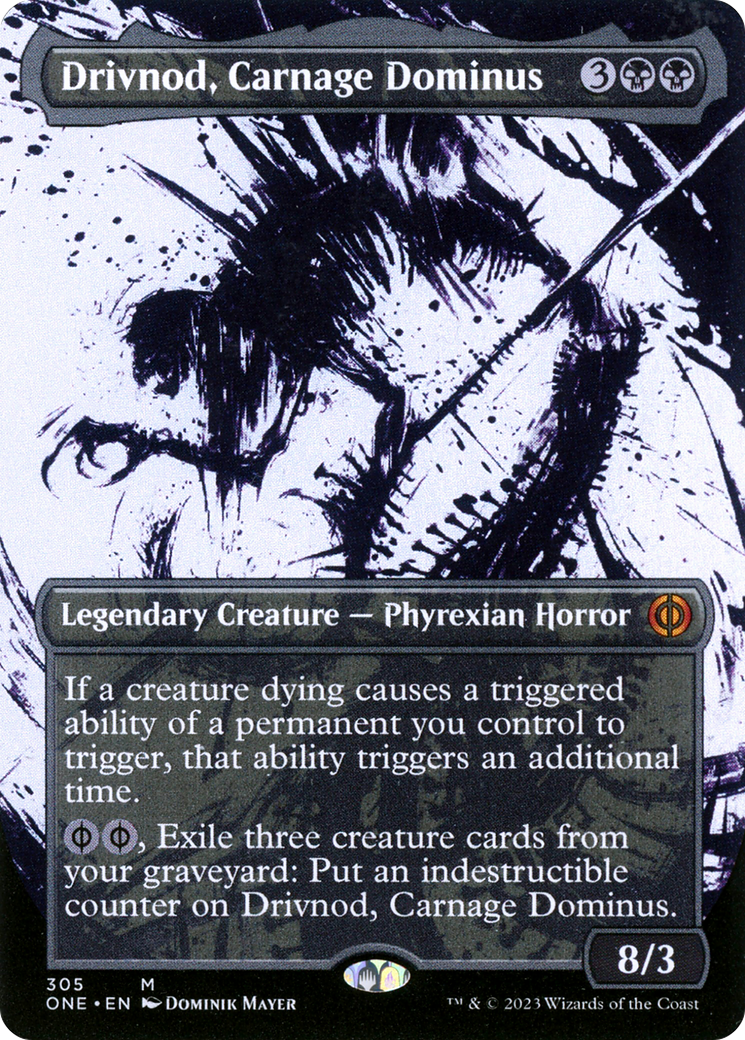 Drivnod, Carnage Dominus (Borderless Ichor) [Phyrexia: All Will Be One] | Gamer Loot