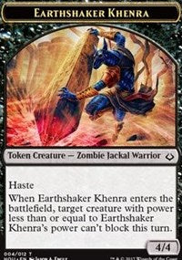 Earthshaker Khenra // Cat Double-sided Token [Hour of Devastation Tokens] | Gamer Loot