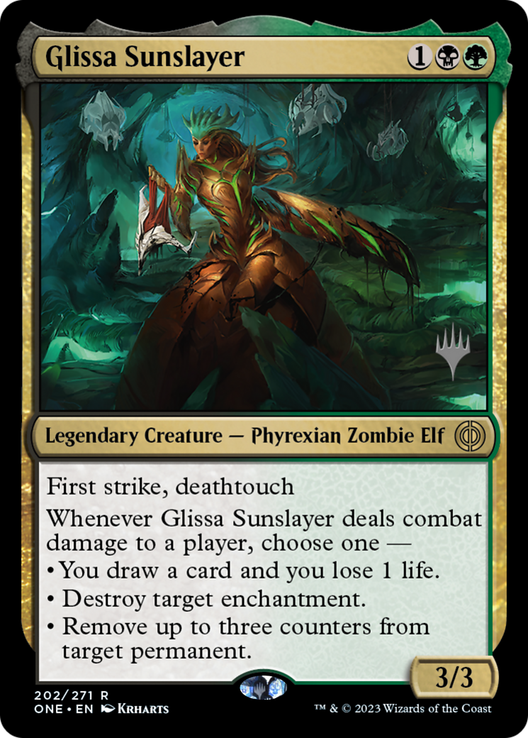 Glissa Sunslayer (Promo Pack) [Phyrexia: All Will Be One Promos] | Gamer Loot