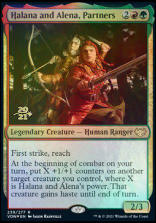 Halana and Alena, Partners [Innistrad: Crimson Vow Prerelease Promos] | Gamer Loot