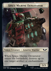 Soldier (002) // Space Marine Devastator Double-sided Token [Universes Beyond: Warhammer 40,000 Tokens] | Gamer Loot