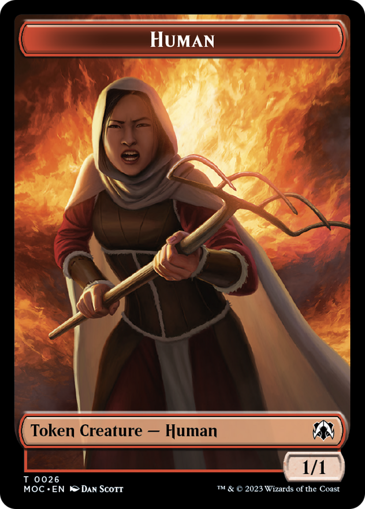 Squid // Human (26) Double-Sided Token [March of the Machine Commander Tokens] | Gamer Loot