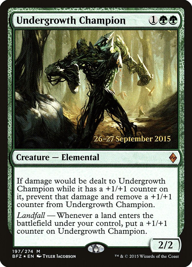 Undergrowth Champion  [Battle for Zendikar Prerelease Promos] | Gamer Loot