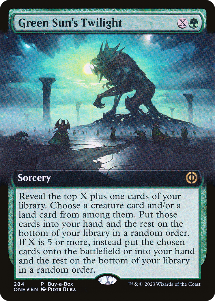 Green Sun's Twilight (Buy-A-Box) (Extended Art) [Phyrexia: All Will Be One] | Gamer Loot