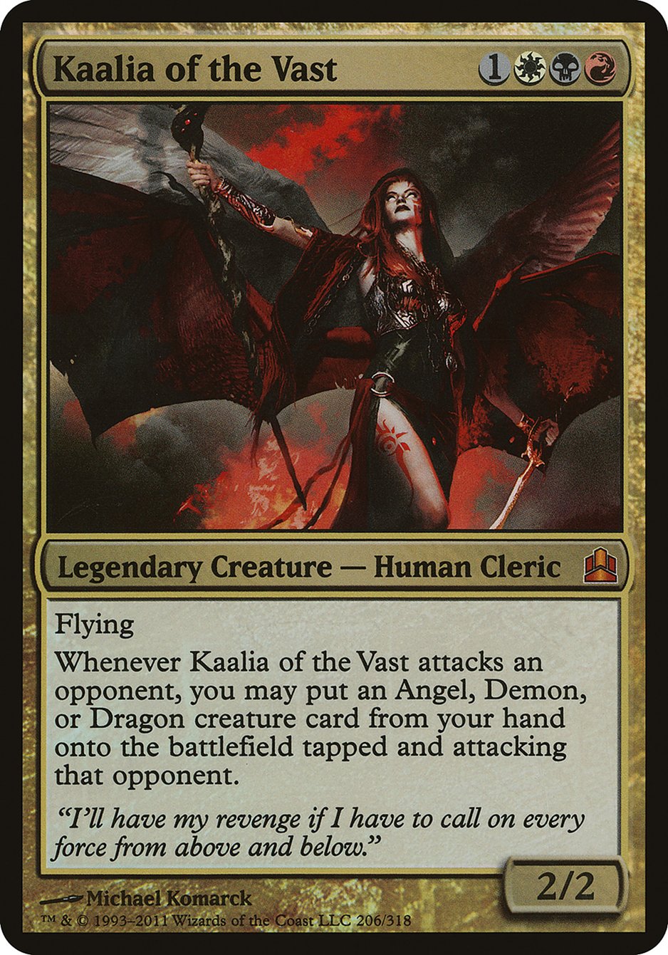 Kaalia of the Vast (Oversized) [Commander 2011 Oversized] | Gamer Loot