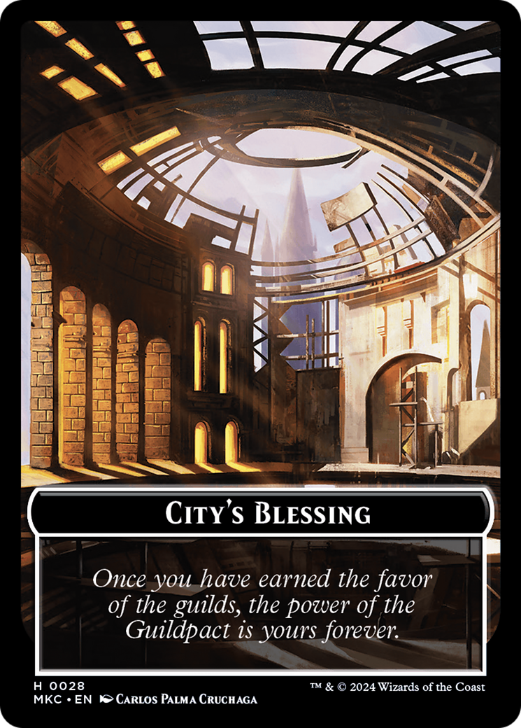 City's Blessing // Human Soldier Double-Sided Token [Murders at Karlov Manor Commander Tokens] | Gamer Loot