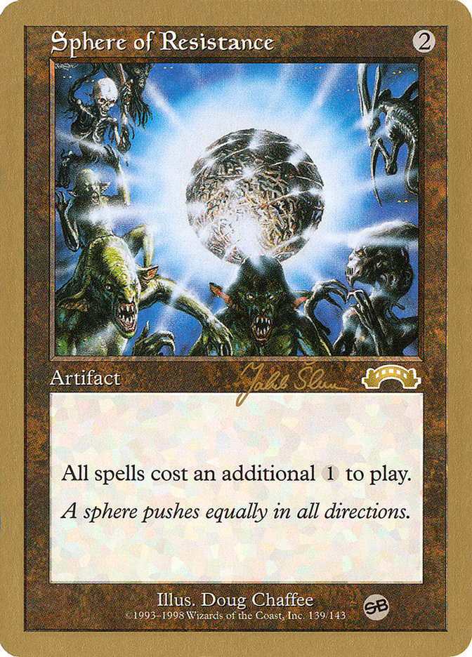 Sphere of Resistance (Jakub Slemr) (SB) [World Championship Decks 1999] | Gamer Loot