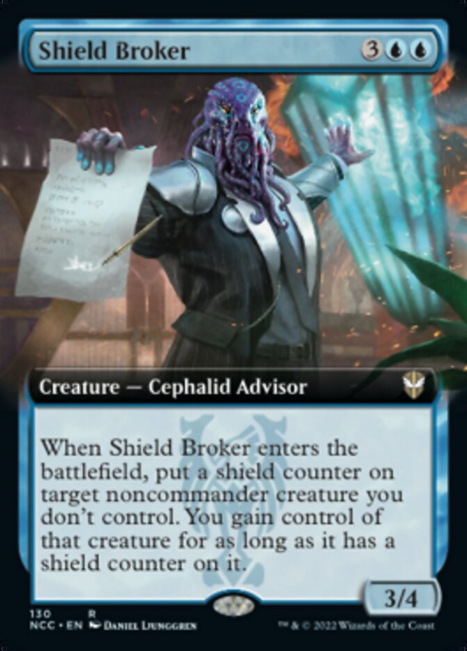 Shield Broker (Extended Art) [Streets of New Capenna Commander] | Gamer Loot