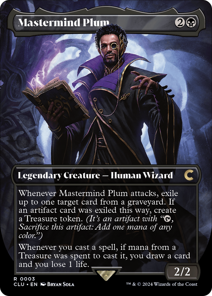 Mastermind Plum (Borderless) [Ravnica: Clue Edition] | Gamer Loot