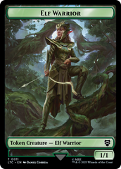 Elf Warrior // Bird Double Sided Token [The Lord of the Rings: Tales of Middle-Earth Commander Tokens] | Gamer Loot