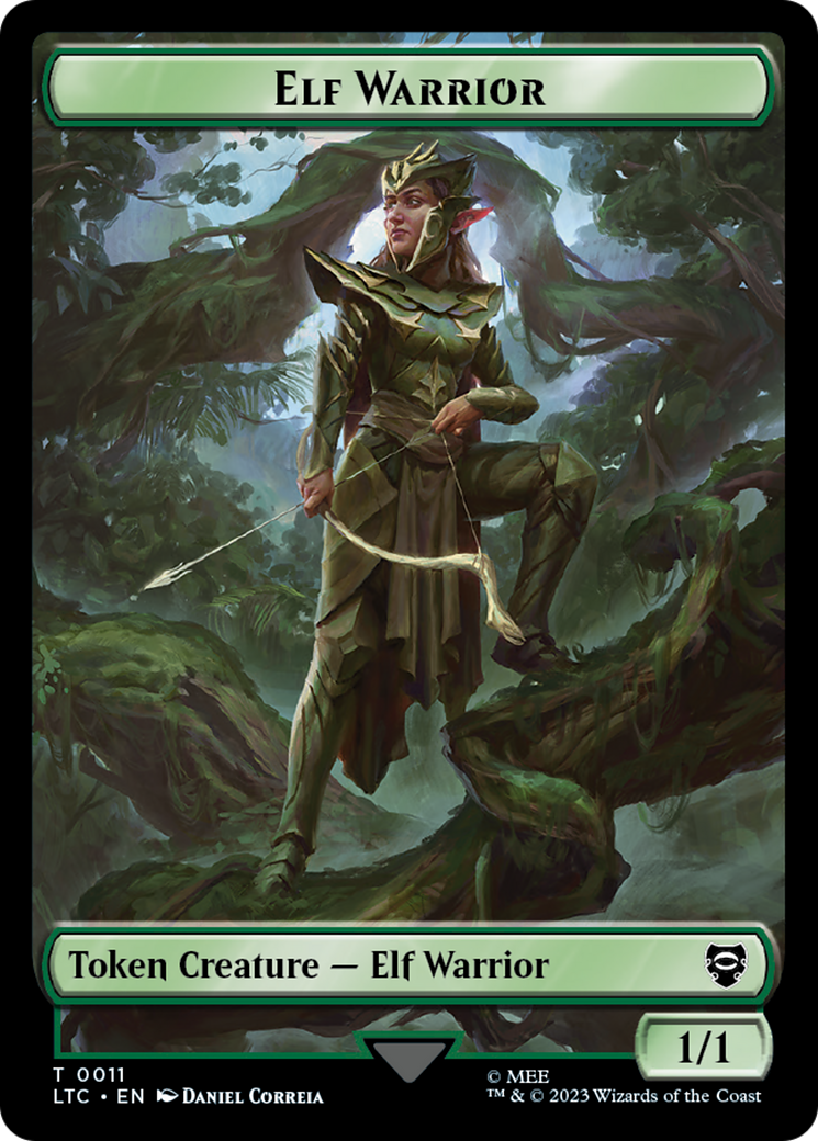 Elf Warrior // Insect Double Sided Token [The Lord of the Rings: Tales of Middle-Earth Commander Tokens] | Gamer Loot