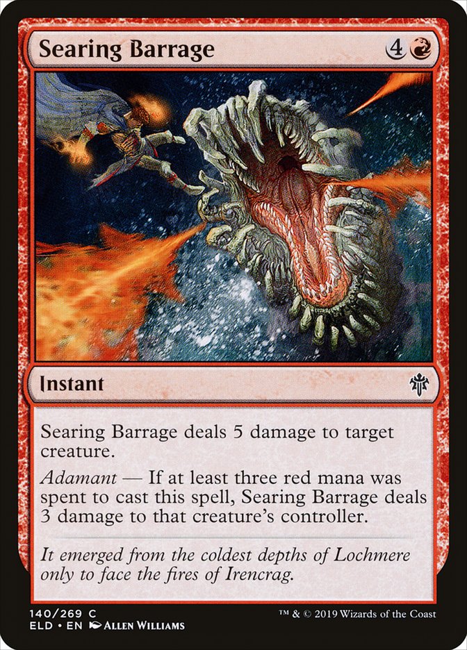 Searing Barrage [Throne of Eldraine] | Gamer Loot