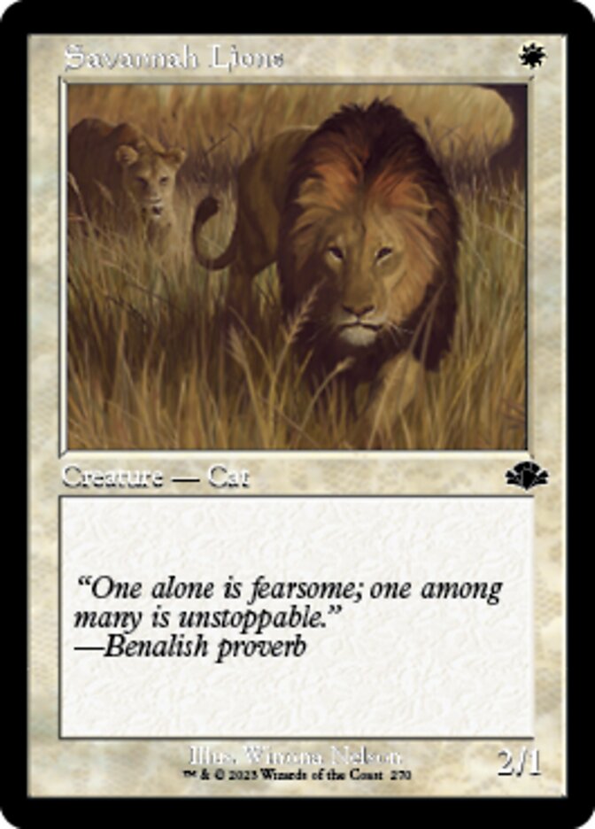 Savannah Lions (Retro) [Dominaria Remastered] | Gamer Loot