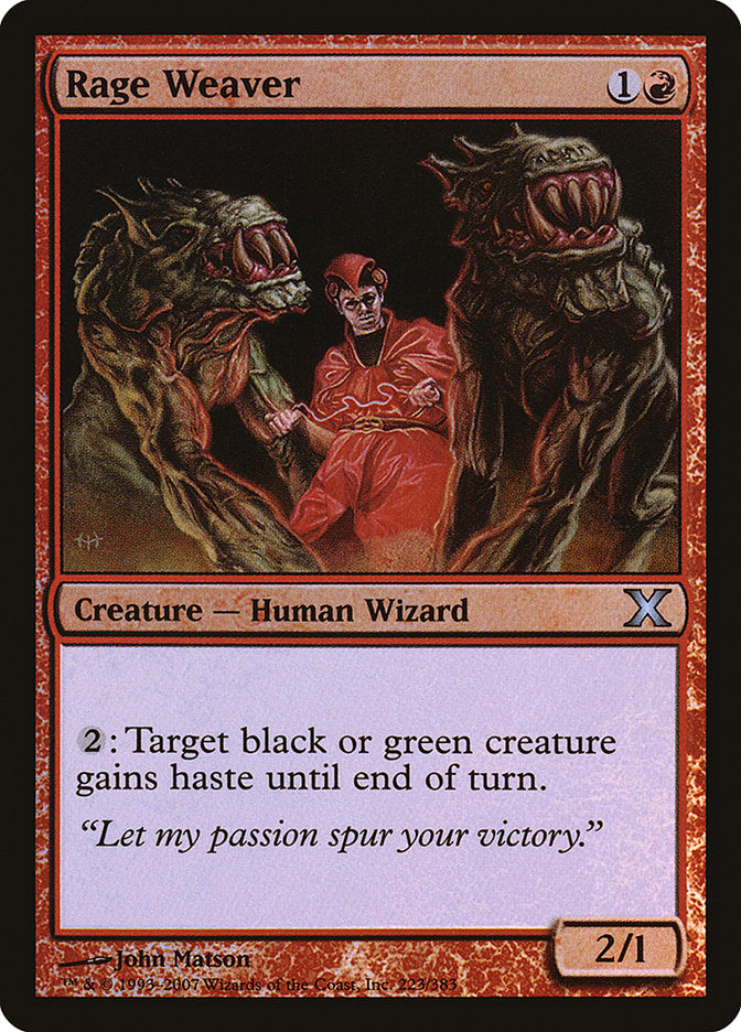 Rage Weaver (Premium Foil) [Tenth Edition] | Gamer Loot
