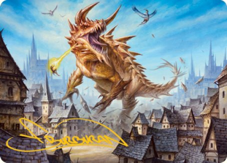 Tarrasque Art Card (Gold-Stamped Signature) [Dungeons & Dragons: Adventures in the Forgotten Realms Art Series] | Gamer Loot