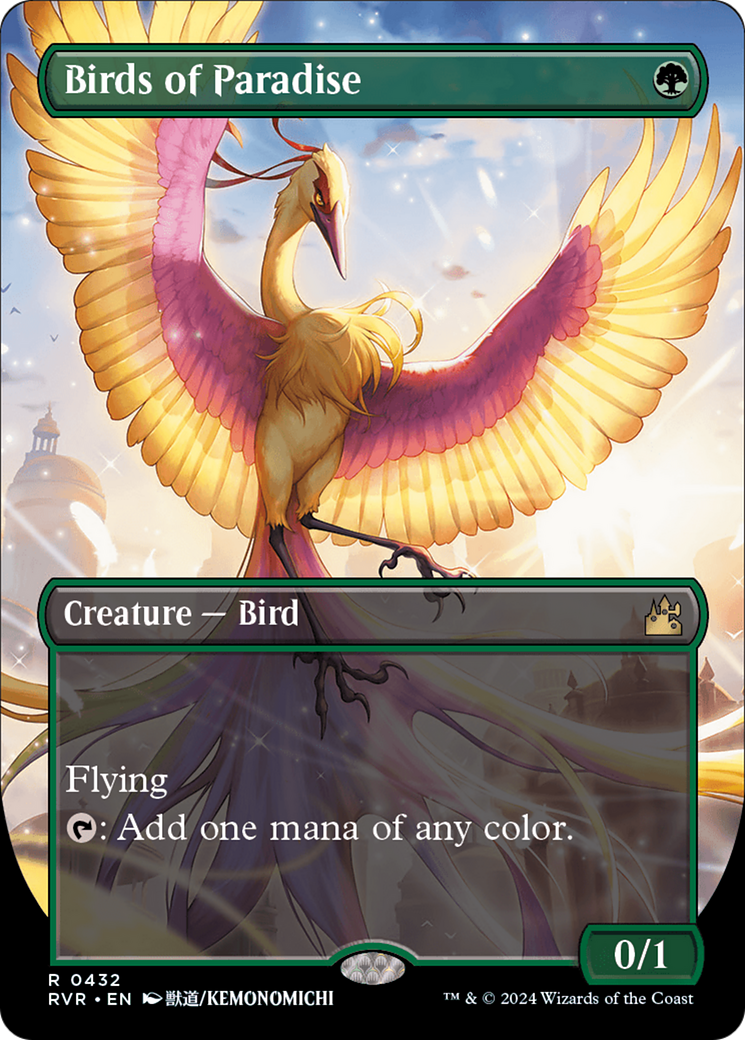 Birds of Paradise (Anime Borderless) [Ravnica Remastered] | Gamer Loot