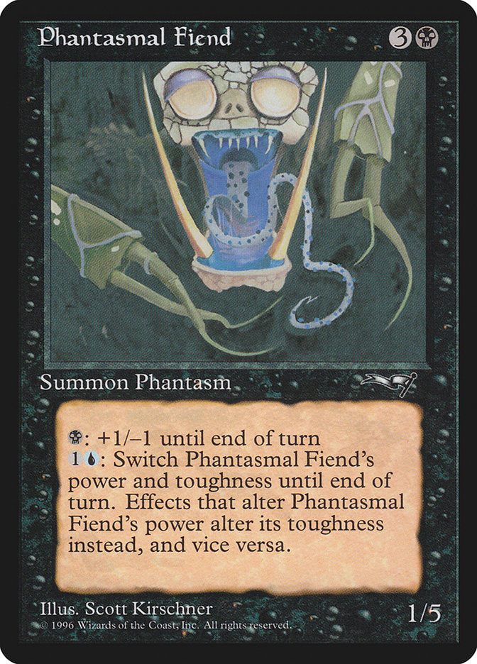 Phantasmal Fiend (Dark Green Background) [Alliances] | Gamer Loot