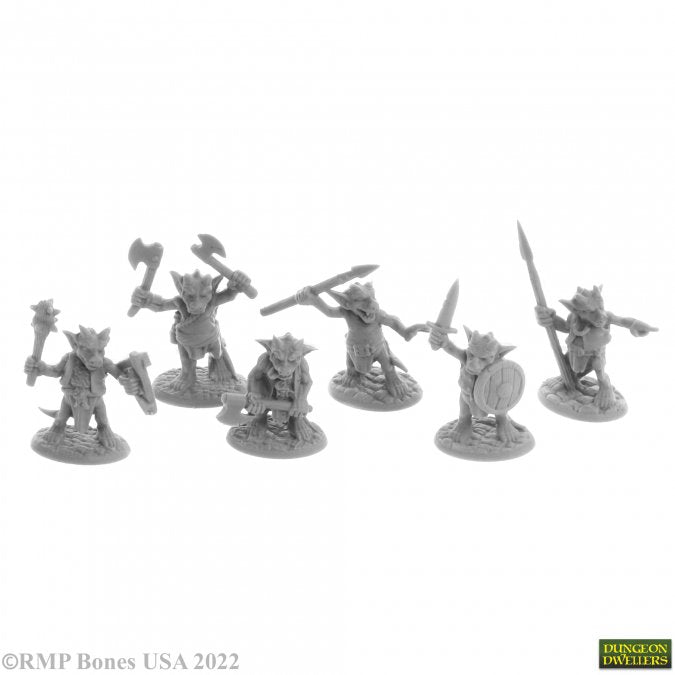 Reaper Bones Miniatures: Ratpelt Kobold Mooks (6) | Gamer Loot