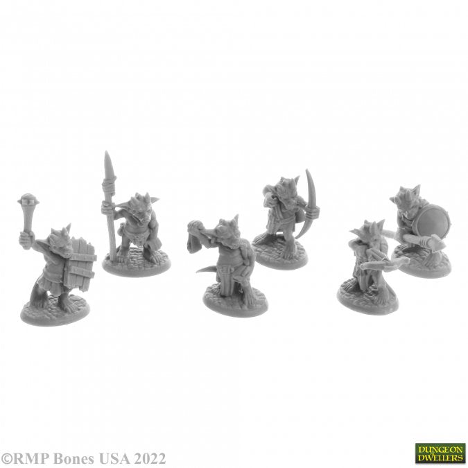 Reaper Bones Miniatures: Ratpelt Kobold Warriors (6) | Gamer Loot