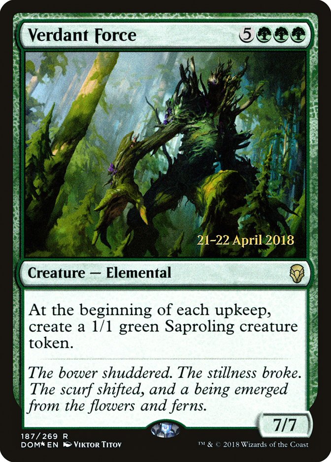 Verdant Force  [Dominaria Prerelease Promos] | Gamer Loot