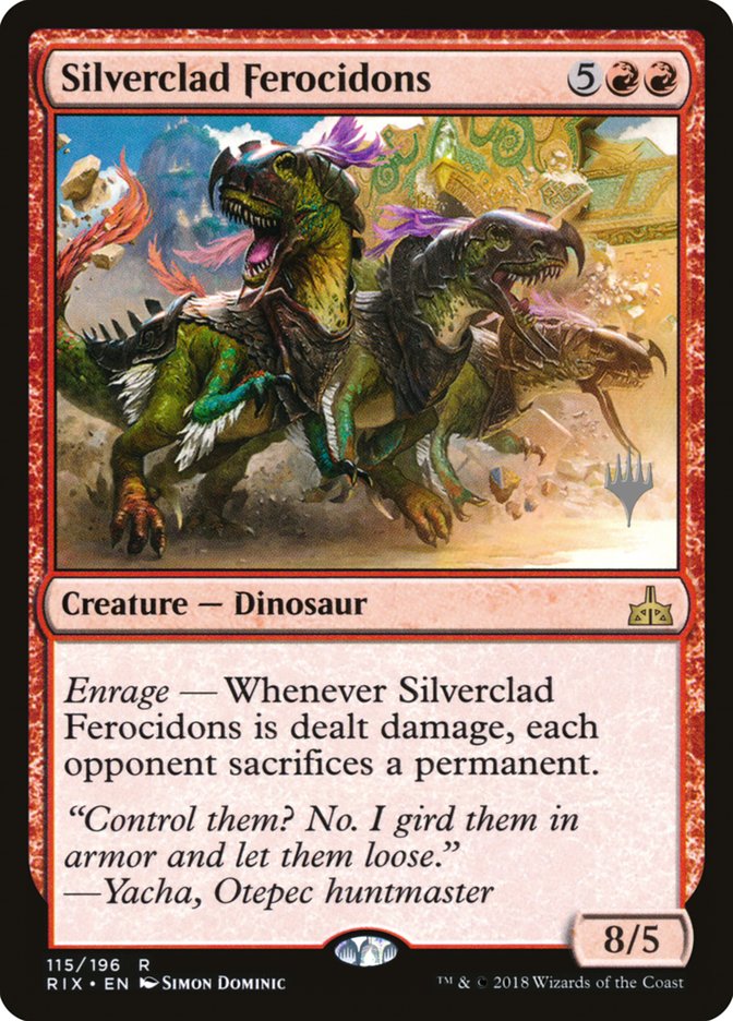 Silverclad Ferocidons (Promo Pack) [Rivals of Ixalan Promos] | Gamer Loot